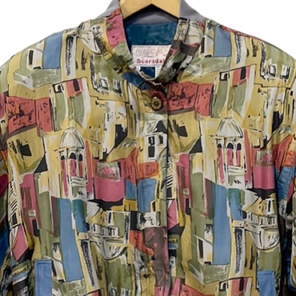 Colorful Patterned Bomber Jacket - Picture 3 of 8